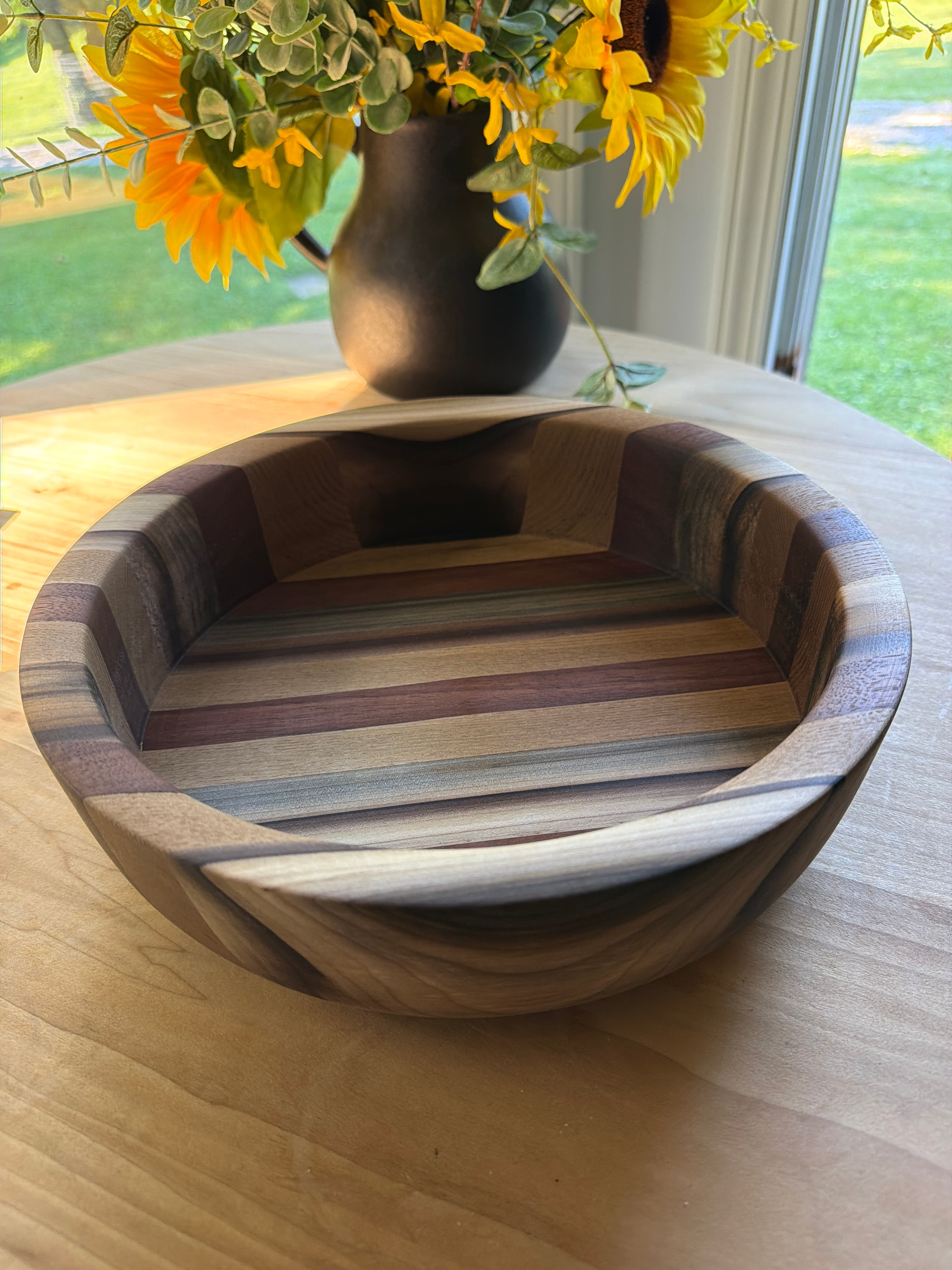 Hand turned wooden bowl